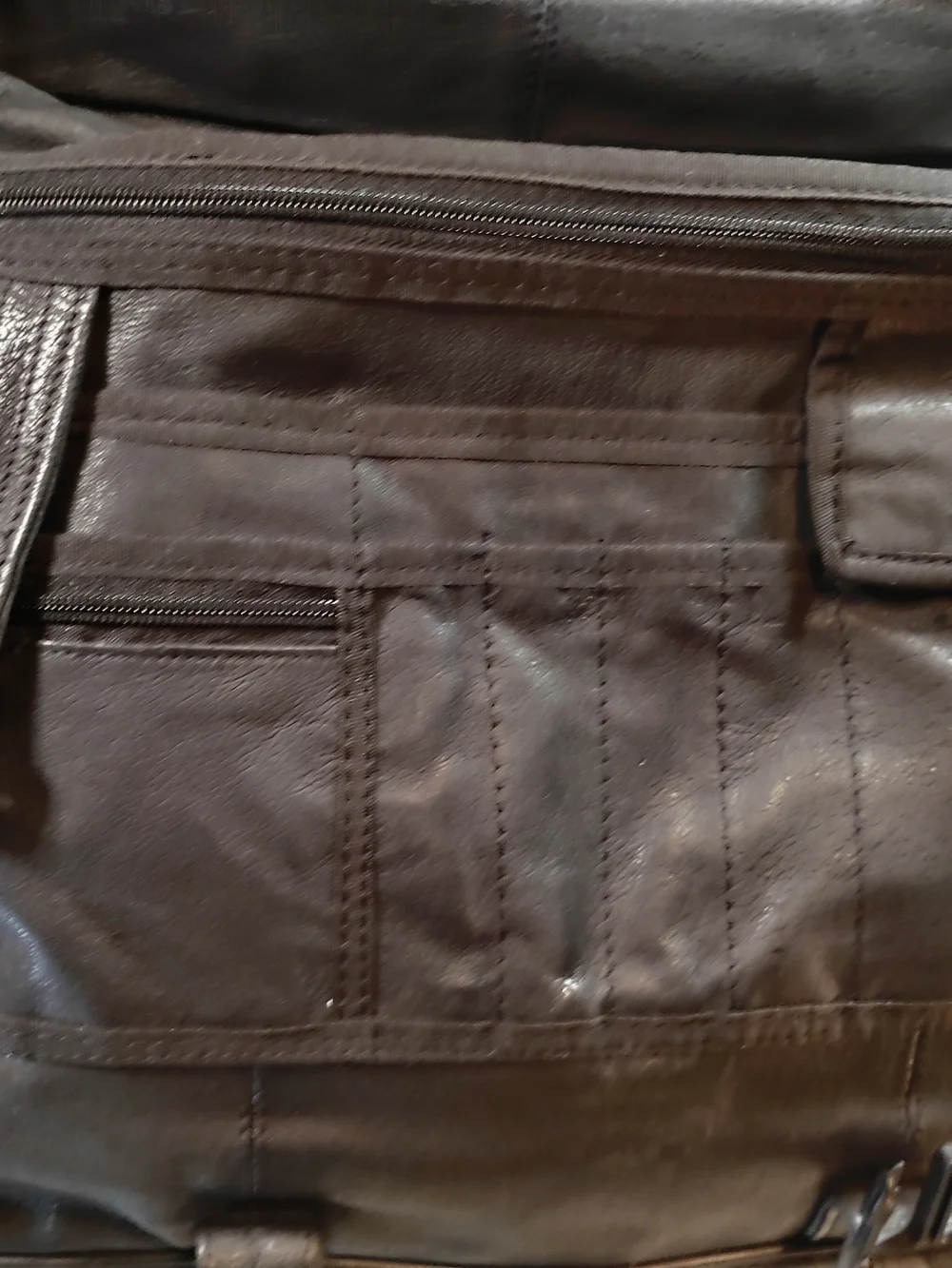 Black Leather Briefcase /Laptop Bag - Unbranded